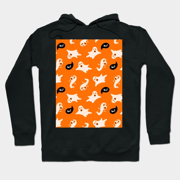 Halloween pattern with cute characters Hoodie by DanielK